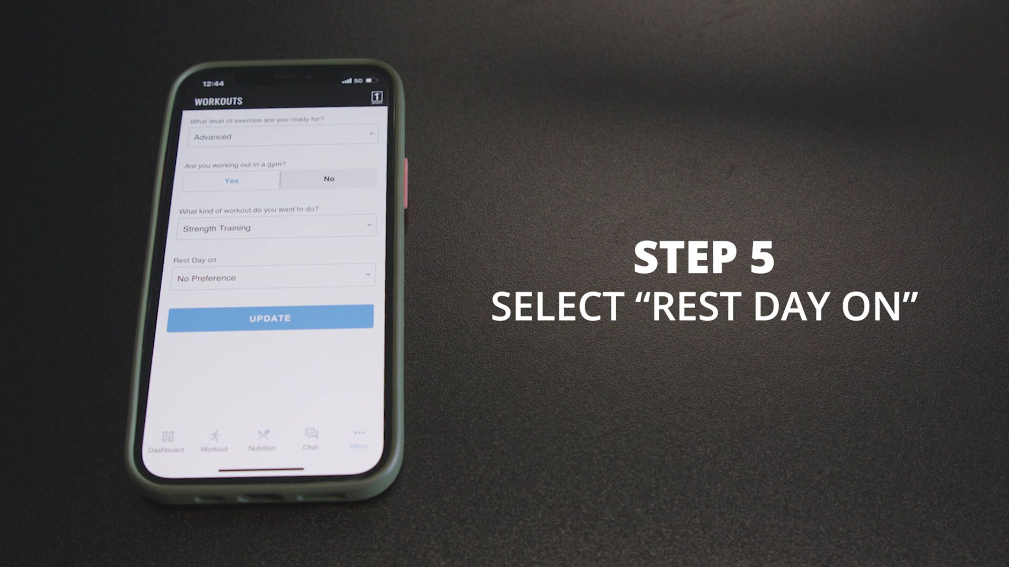 How To Change Your Rest Day In The 1st Phorm App I Demo